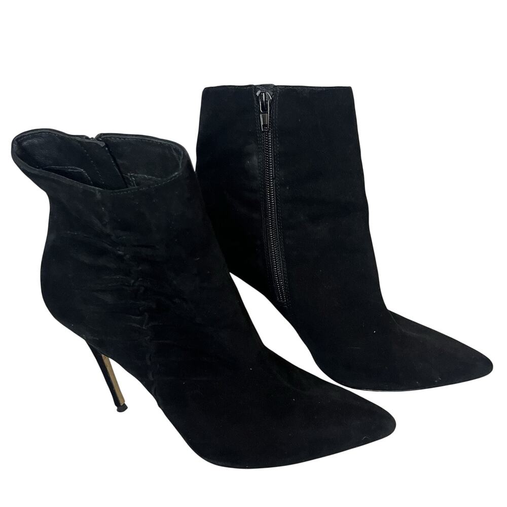 Something Navy boots Size 8 Black Women’s Booties Leather Suede MSRP $149